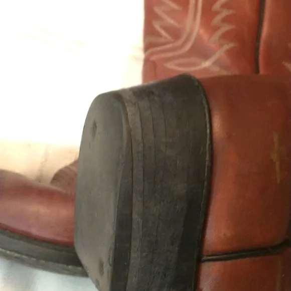 Cow town men's western boots sz 9D   dark brown gently worn - Picture 3 of 8